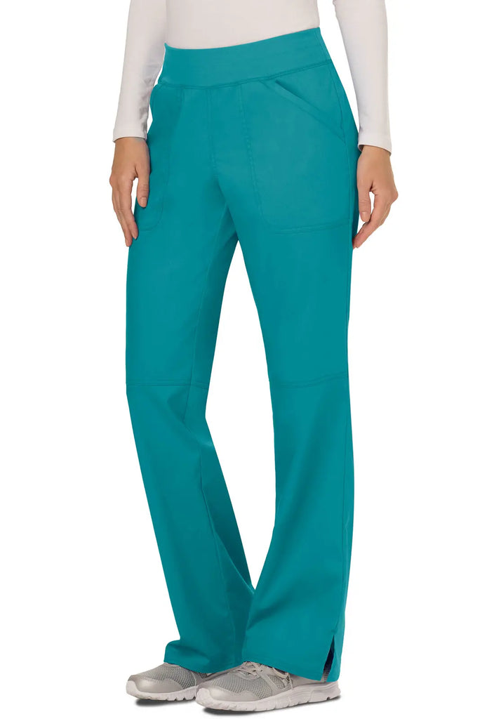 Cherokee Scrubs Women's Mid Rise Straight Leg Pull-on Pant Teal | scrub-supply.com