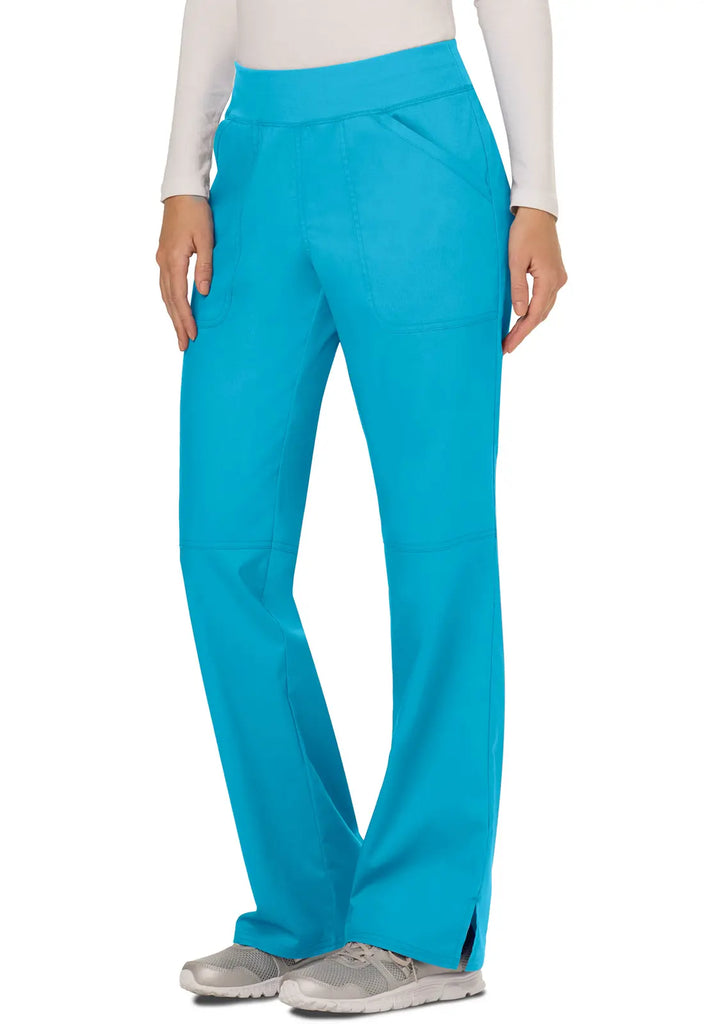 Cherokee Scrubs Women's Mid Rise Straight Leg Pull-on Pant Turquoise | scrub-supply.com