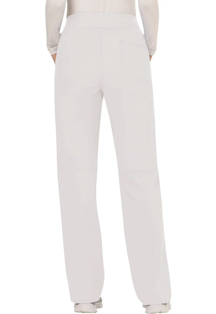 Cherokee Scrubs Mid Rise Straight Leg Pull-on Pant White | scrub-supply.com