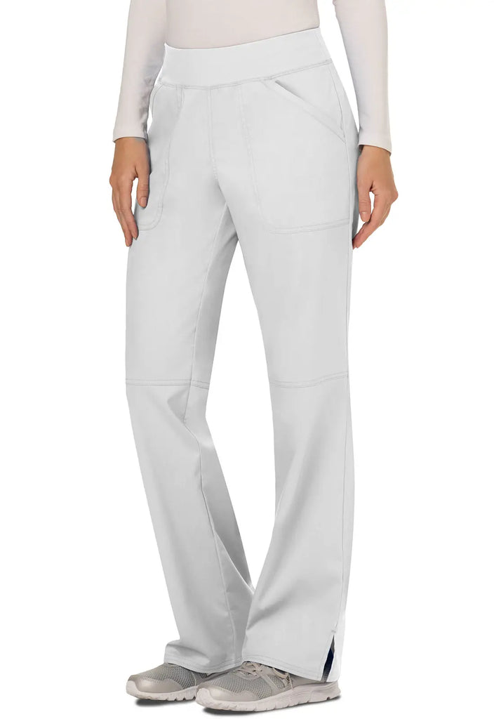 Cherokee Scrubs Women's Mid Rise Straight Leg Pull-on Pant White | scrub-supply.com