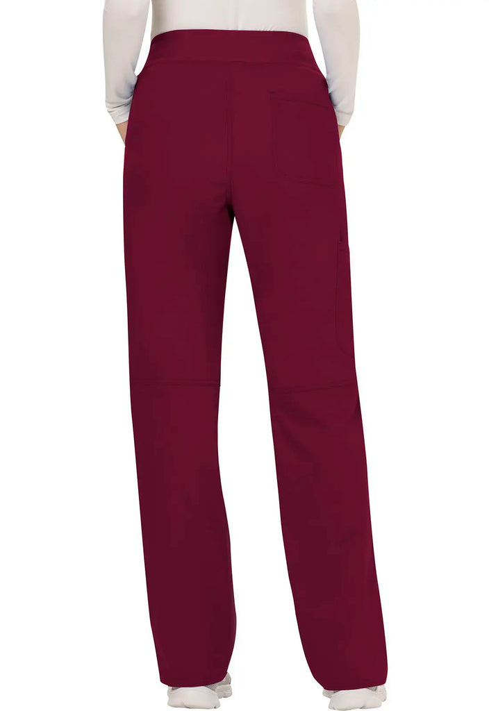 Cherokee Scrubs Women's Mid Rise Straight Leg Pull-on Pant Wine | scrub-supply.com