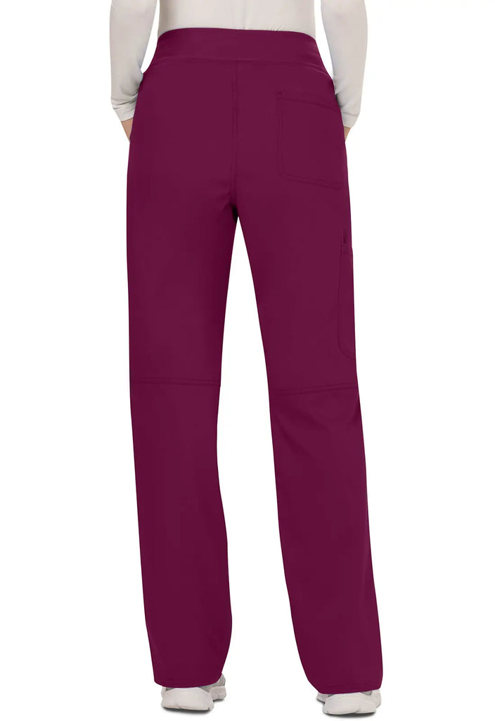 Cherokee Scrubs Women's Mid Rise Straight Leg Pull-on Pant Wine | scrub-supply.com