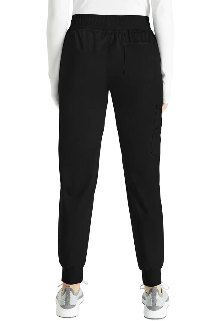 Cherokee Scrubs Women's Mid Rise Jogger Black | scrub-supply.com