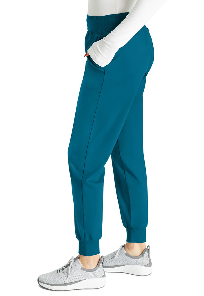 Cherokee Scrubs Women's Mid Rise Jogger Caribbean Blue | scrub-supply.com