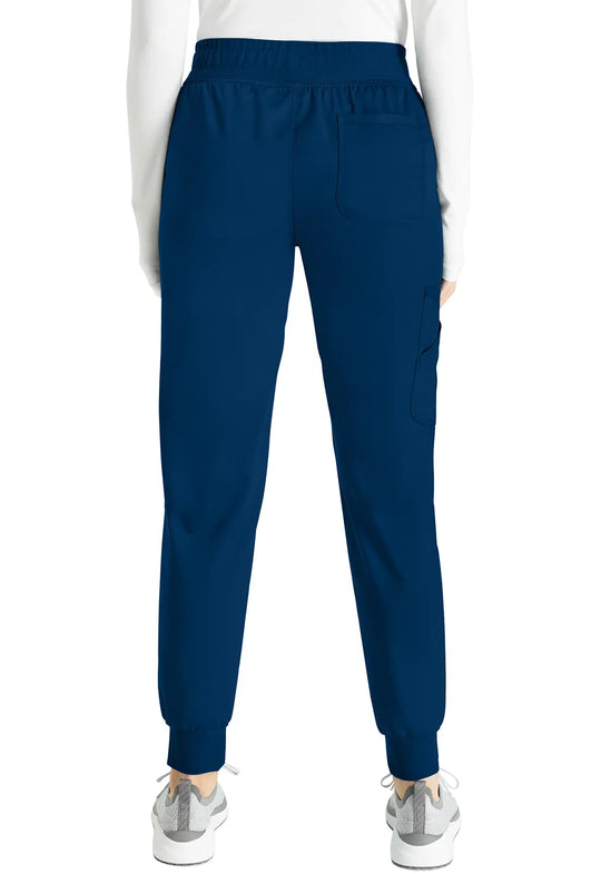 Cherokee Scrubs Women's Mid Rise Jogger Navy | scrub-supply.com