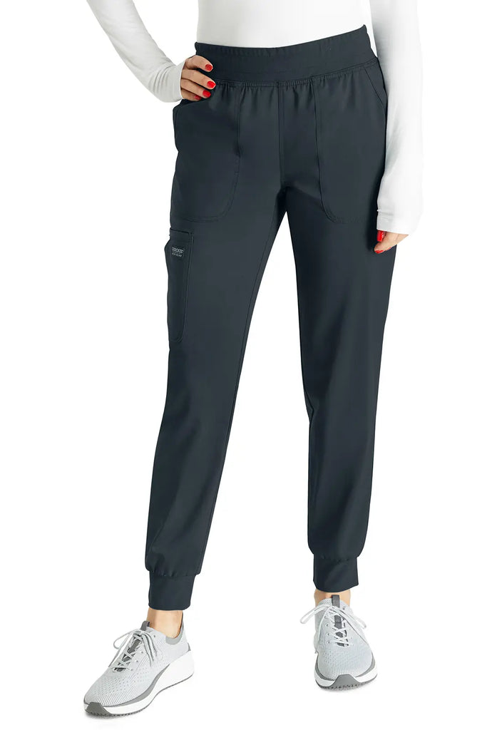 Cherokee Scrubs Women's Mid Rise Jogger Pewter | scrub-supply.com