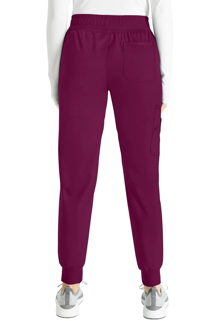 Cherokee Scrubs Women's Mid Rise Jogger Wine | scrub-supply.com