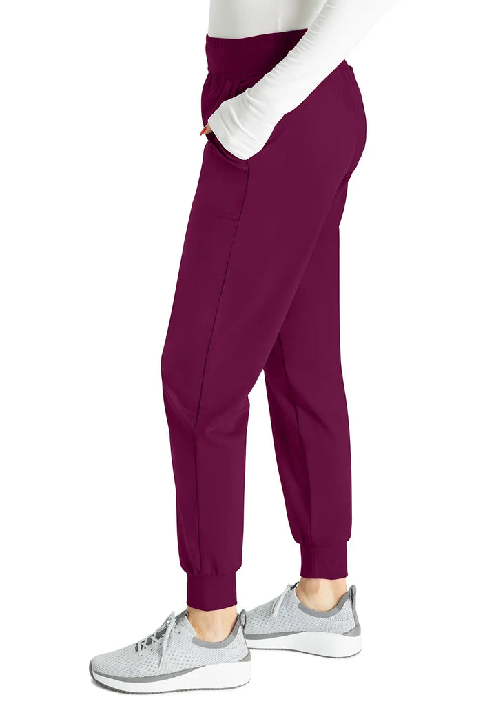 Cherokee Scrubs Women's Mid Rise Jogger Wine | scrub-supply.com