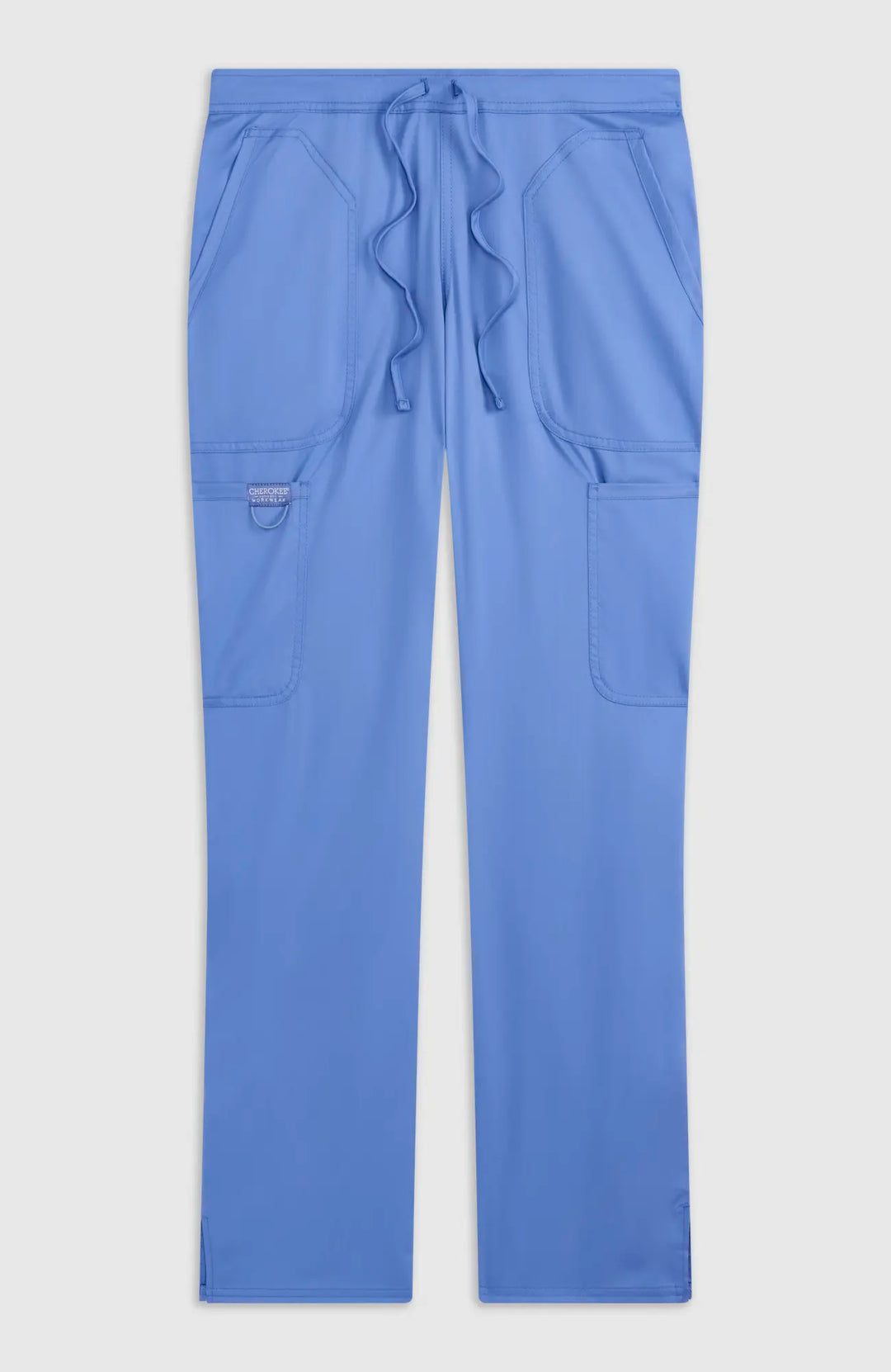 Cherokee Scrubs Women's Mid Rise Moderate Flare Leg Drawstring P Ceil Blue | scrub-supply.com