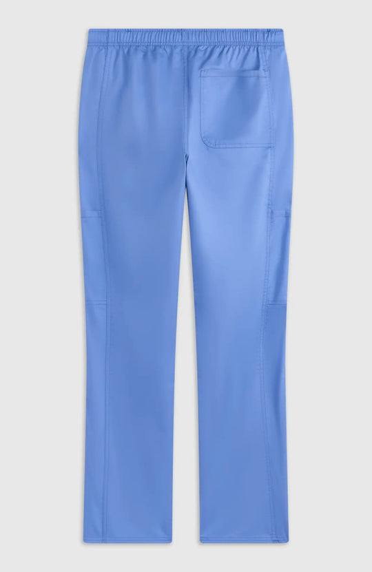 Cherokee Scrubs Women's Mid Rise Moderate Flare Leg Drawstring P Ceil Blue | scrub-supply.com
