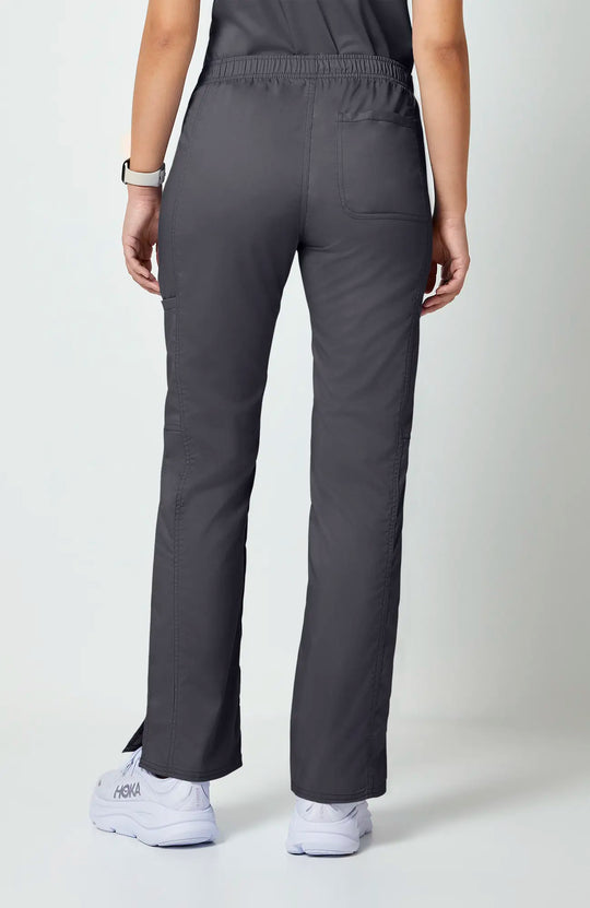 Cherokee Scrubs Women's Mid Rise Moderate Flare Leg Drawstring P Pewter | scrub-supply.com