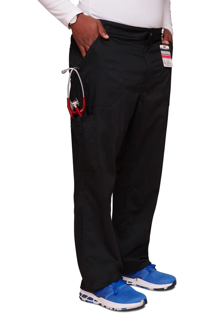 Cherokee Scrubs Men's Mid Rise Tapered Leg Pant Black | scrub-supply.com