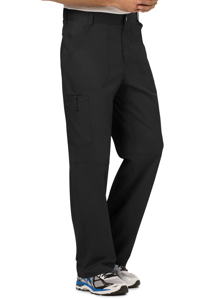 Cherokee Scrubs Men's Mid Rise Tapered Leg Pant Black | scrub-supply.com