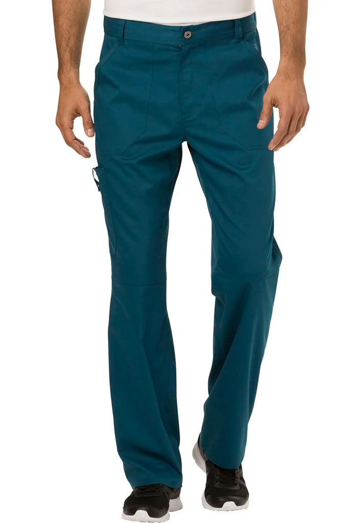 Cherokee Scrubs Men's Mid Rise Tapered Leg Pant Caribbean Blue | scrub-supply.com