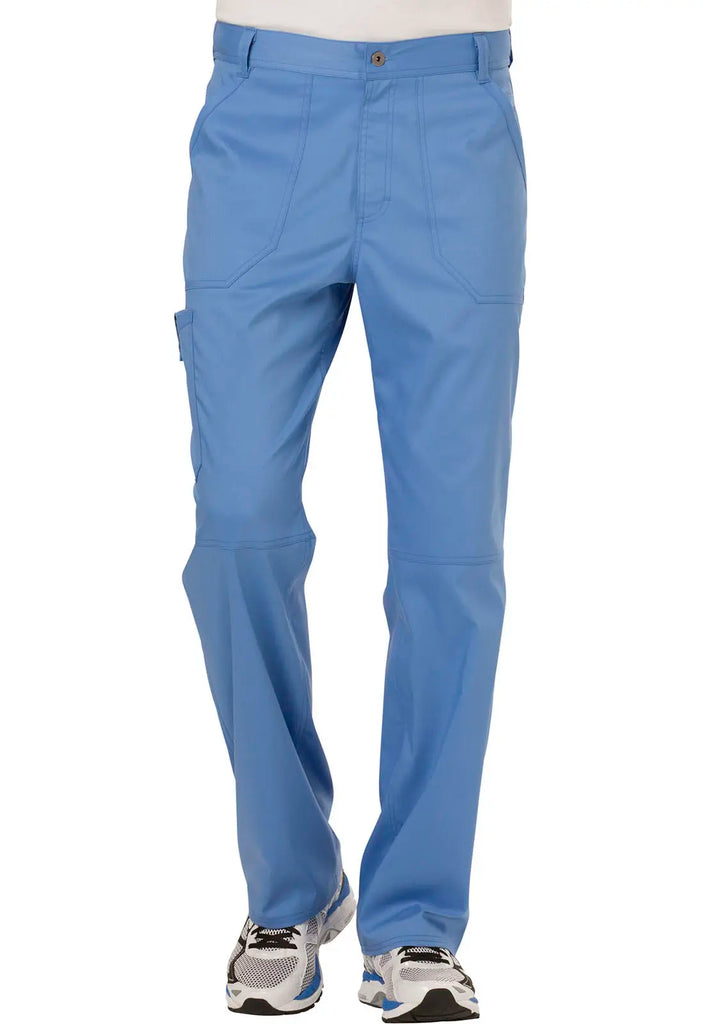 Cherokee Scrubs Men's Mid Rise Tapered Leg Pant Ceil Blue | scrub-supply.com