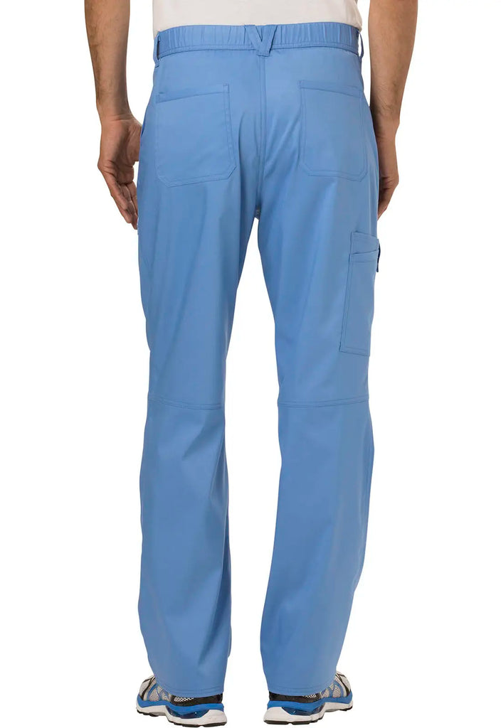 Cherokee Scrubs Men's Mid Rise Tapered Leg Pant Ceil Blue | scrub-supply.com