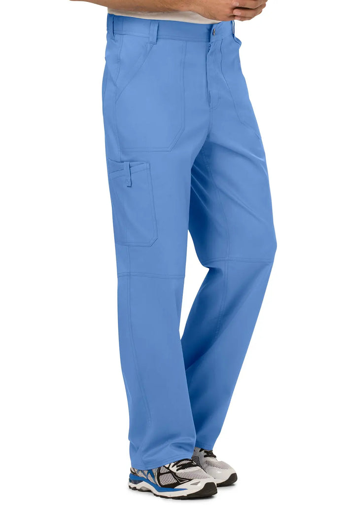 Cherokee Scrubs Men's Mid Rise Tapered Leg Pant Ceil Blue | scrub-supply.com