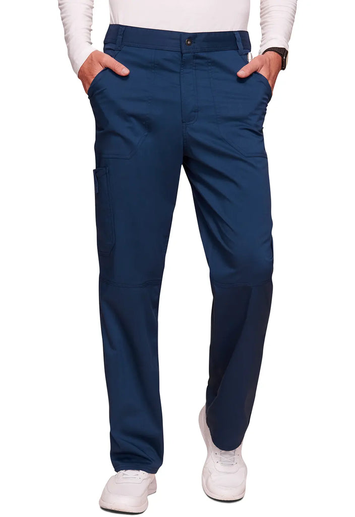 Cherokee Scrubs Men's Mid Rise Tapered Leg Pant Navy | scrub-supply.com