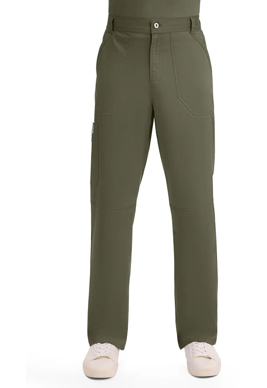 Cherokee Scrubs Men's Mid Rise Tapered Leg Pant Olive | scrub-supply.com