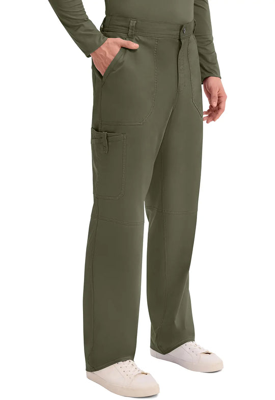 Cherokee Scrubs Men's Mid Rise Tapered Leg Pant Olive | scrub-supply.com