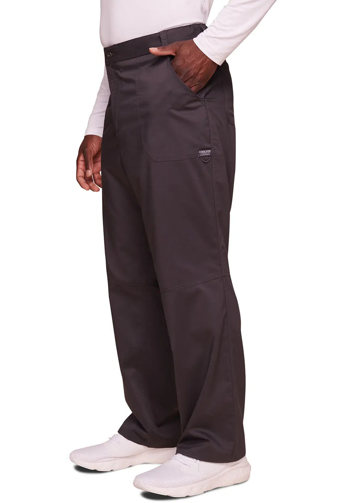 Cherokee Scrubs Men's Mid Rise Tapered Leg Pant Pewter | scrub-supply.com