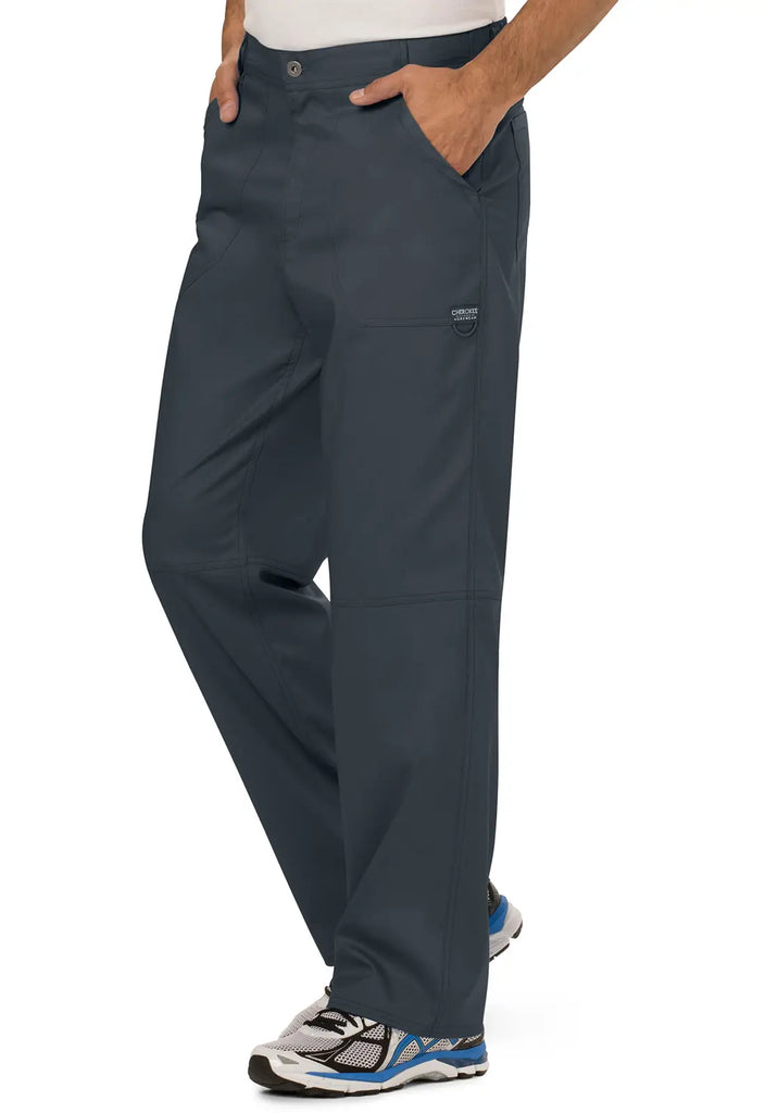 Cherokee Scrubs Men's Mid Rise Tapered Leg Pant Pewter | scrub-supply.com