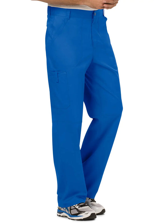 Cherokee Scrubs Men's Mid Rise Tapered Leg Pant Royal Blue | scrub-supply.com