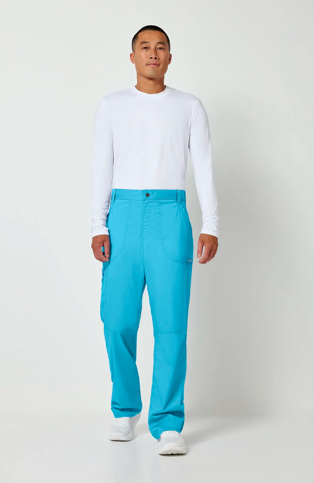 Cherokee Scrubs Men's Mid Rise Tapered Leg Pant Turquoise | scrub-supply.com