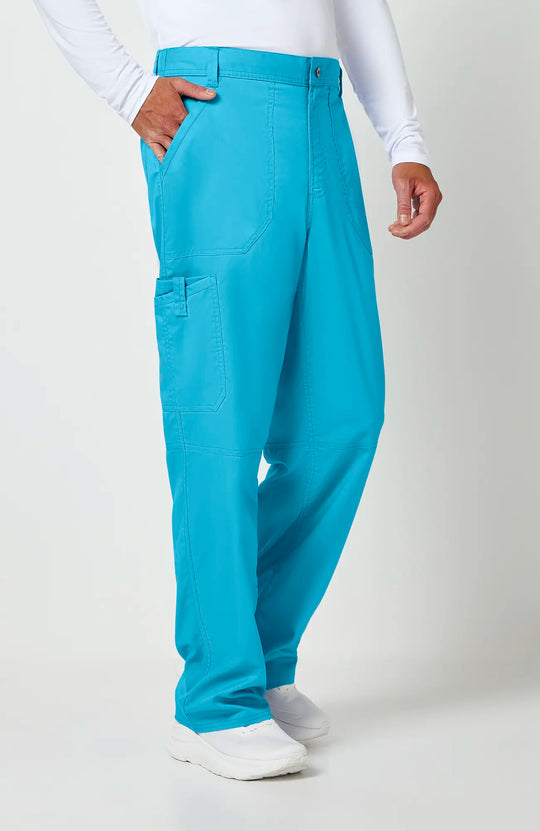 Cherokee Scrubs Men's Mid Rise Tapered Leg Pant Turquoise | scrub-supply.com