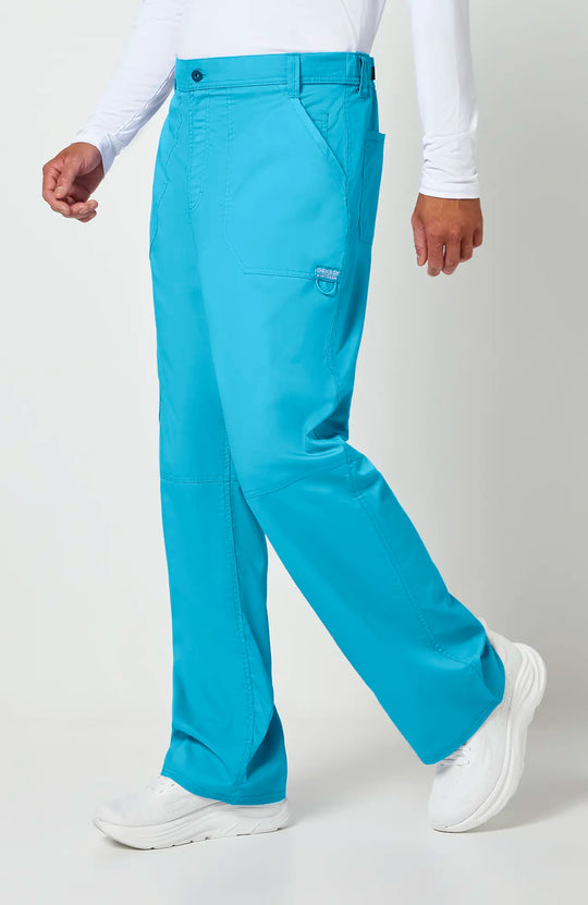 Cherokee Scrubs Men's Mid Rise Tapered Leg Pant Turquoise | scrub-supply.com