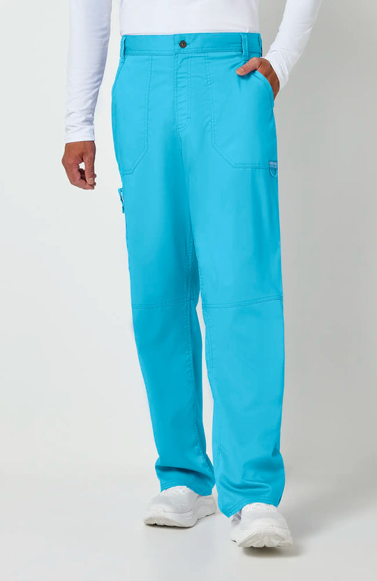Cherokee Scrubs Men's Mid Rise Tapered Leg Pant Turquoise | scrub-supply.com