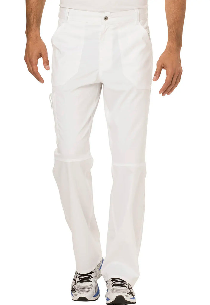 Cherokee Scrubs Men's Mid Rise Tapered Leg Pant White | scrub-supply.com