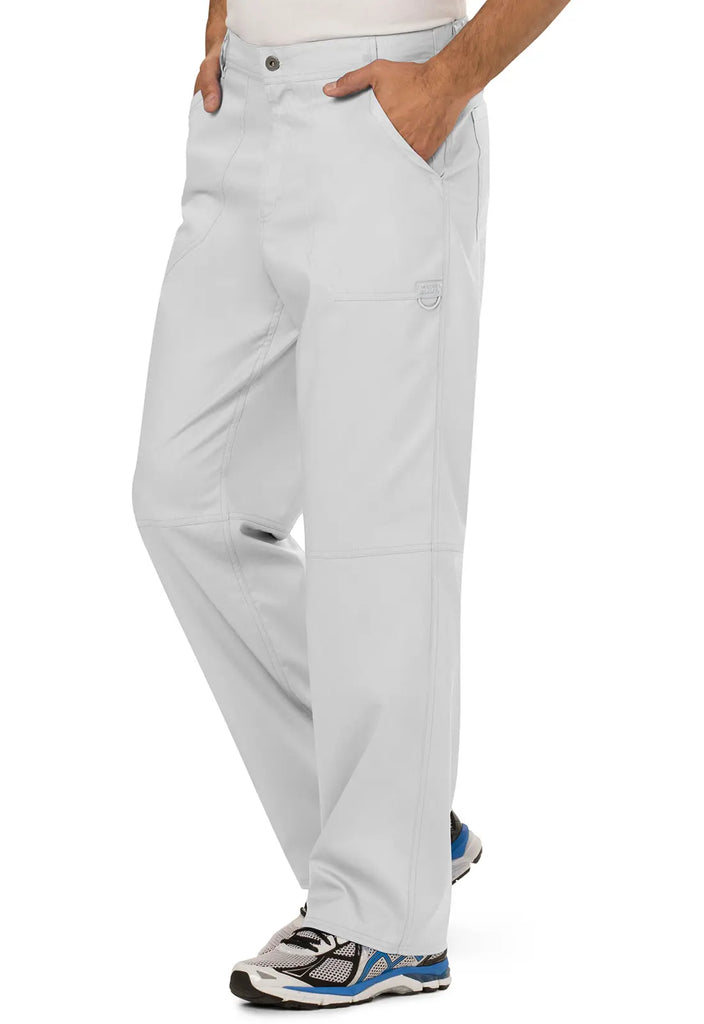 Cherokee Scrubs Men's Mid Rise Tapered Leg Pant White | scrub-supply.com