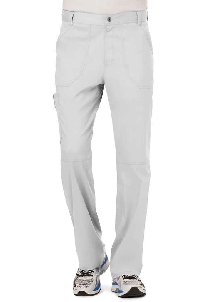 Cherokee Scrubs Men's Mid Rise Tapered Leg Pant White | scrub-supply.com