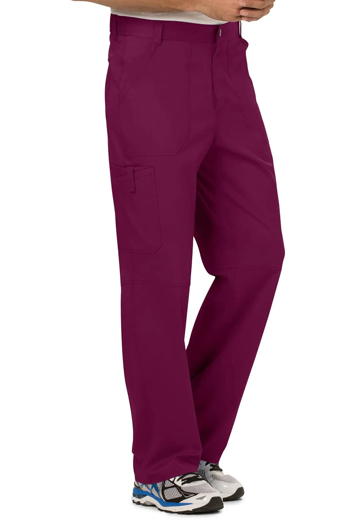 Cherokee Scrubs Men's Mid Rise Tapered Leg Pant Wine | scrub-supply.com