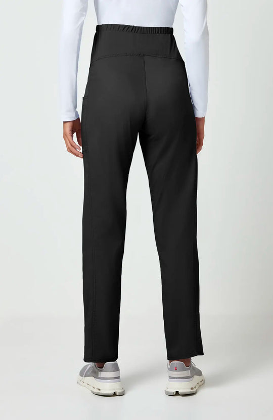 Cherokee Scrubs Maternity Straight Leg Pant Black | scrub-supply.com