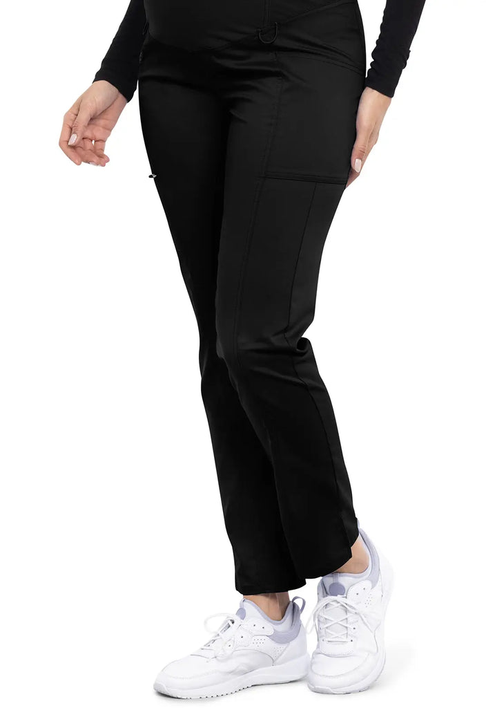 Cherokee Scrubs Maternity Straight Leg Pant Black | scrub-supply.com