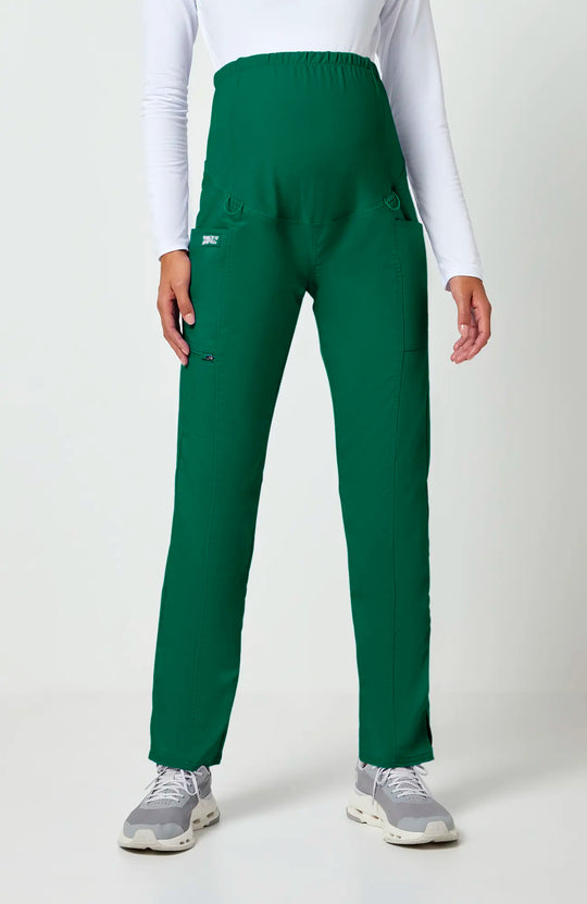 Cherokee Scrubs Maternity Straight Leg Pant Hunter Green | scrub-supply.com