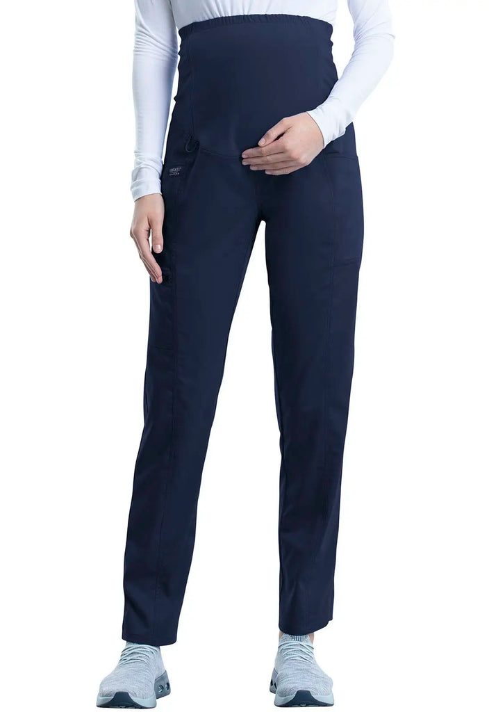 Cherokee Scrubs Maternity Straight Leg Pant Navy | scrub-supply.com