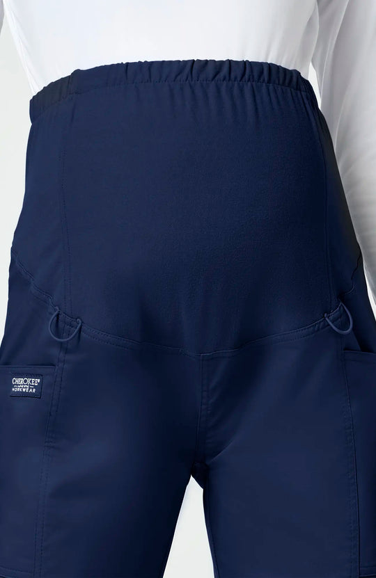 Cherokee Scrubs Maternity Straight Leg Pant Navy | scrub-supply.com