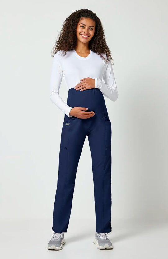 Cherokee Scrubs Maternity Straight Leg Pant Navy | scrub-supply.com