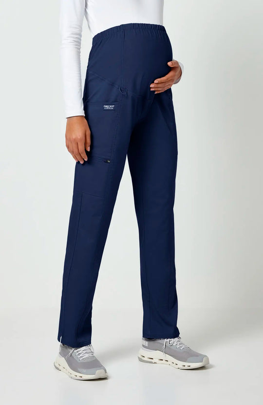 Cherokee Scrubs Maternity Straight Leg Pant Navy | scrub-supply.com