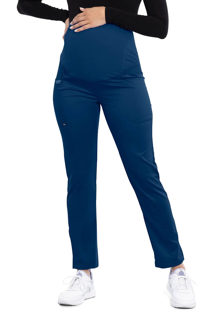 Cherokee Scrubs Maternity Straight Leg Pant Navy | scrub-supply.com