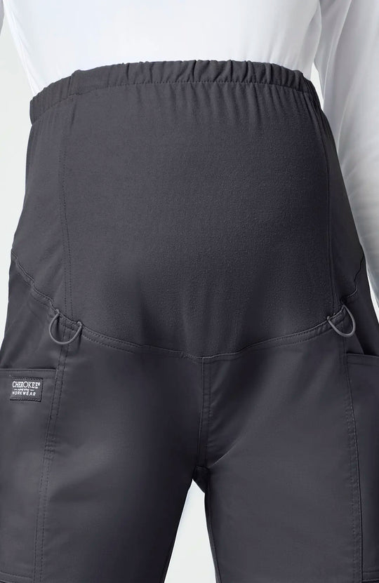 Cherokee Scrubs Maternity Straight Leg Pant Pewter | scrub-supply.com
