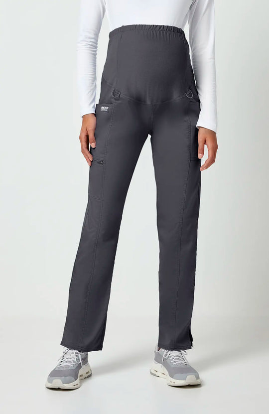 Cherokee Scrubs Maternity Straight Leg Pant Pewter | scrub-supply.com