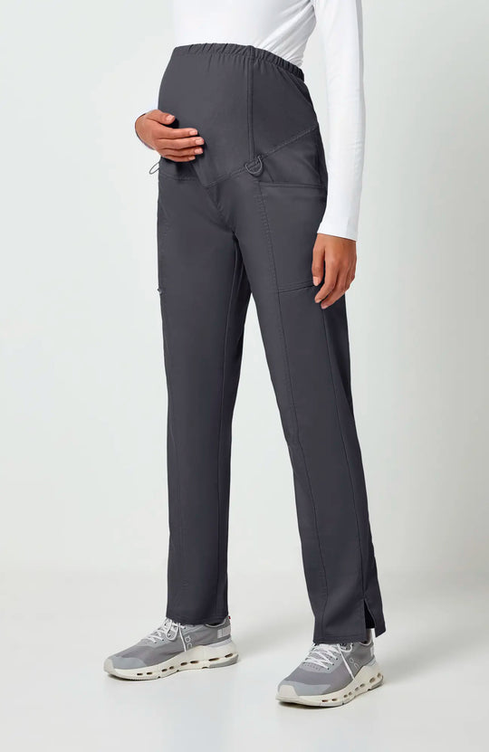 Cherokee Scrubs Maternity Straight Leg Pant Pewter | scrub-supply.com