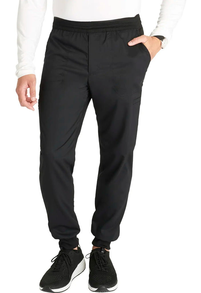 Cherokee Scrubs Men's Jogger Black | scrub-supply.com