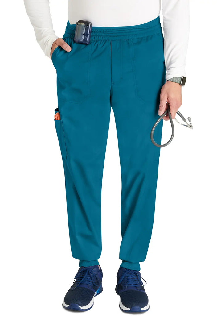 Cherokee Scrubs Men's Jogger Caribbean Blue | scrub-supply.com