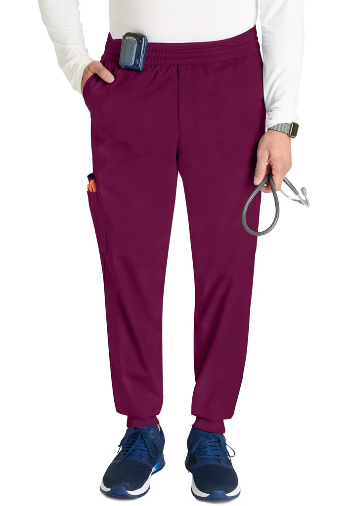 Cherokee Scrubs Men's Jogger Wine | scrub-supply.com