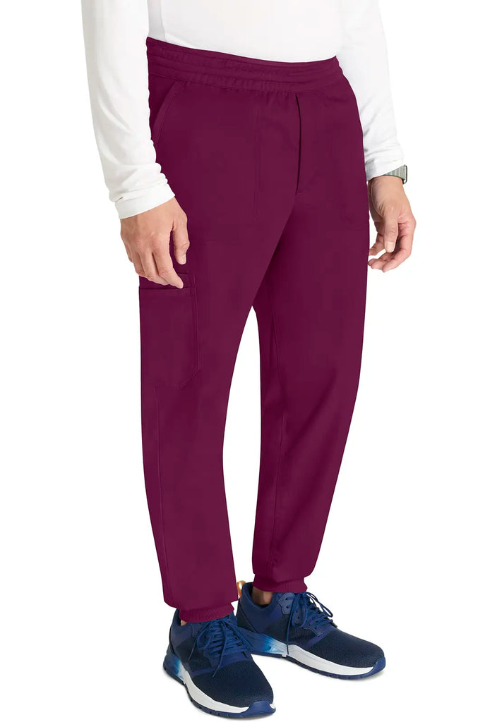 Cherokee Scrubs Men's Jogger Wine | scrub-supply.com